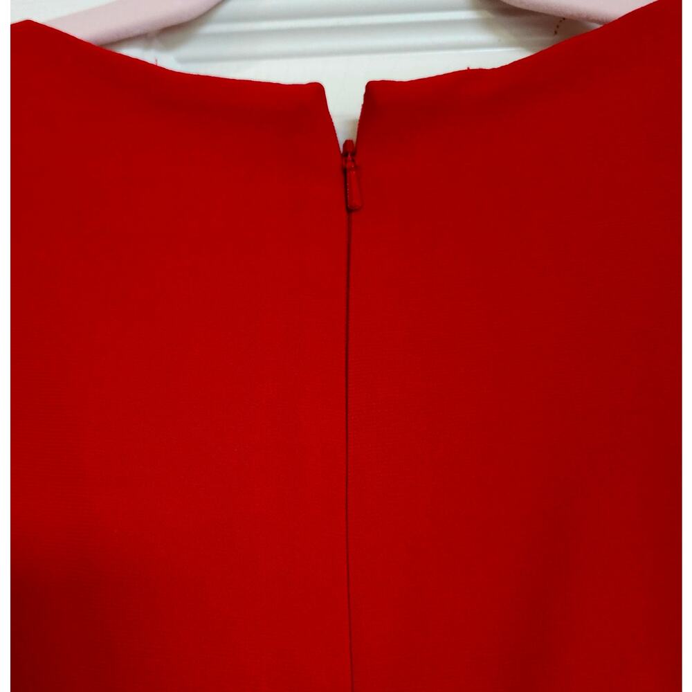 🧜♀️ Mac Duggal Ieena Red Jersey Criss Cross V-Neck Mermaid Slit Gown 55703 NWT - Picture 9 of 11